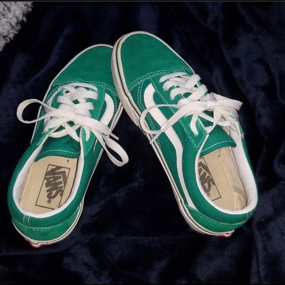 Green suede vans